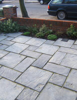 New wall and paving in Harrow